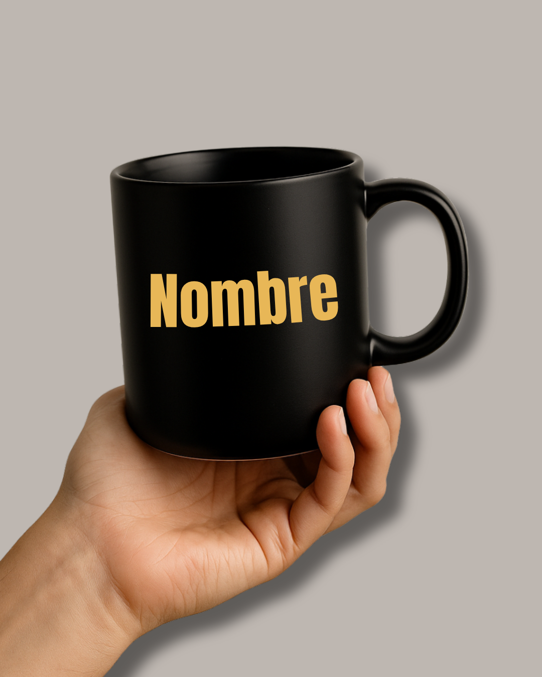 Taza negra personalizada