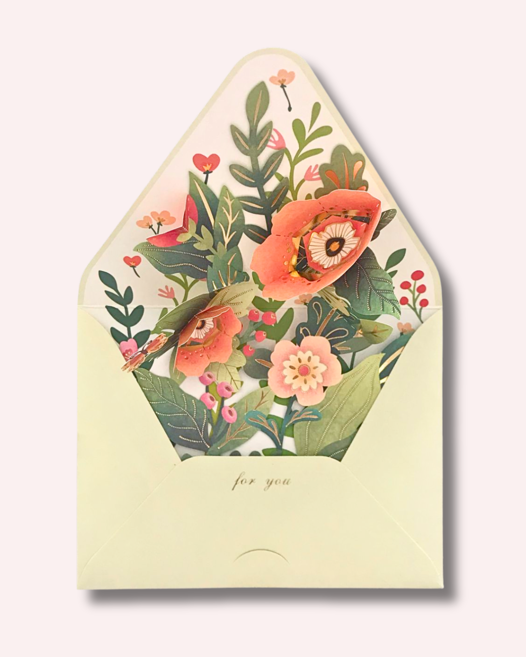Tarjeta 3D flores