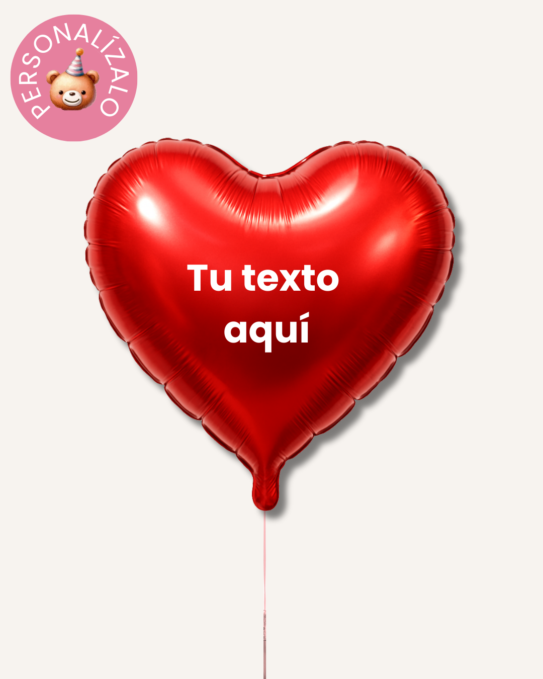 Globo corazón personalizado