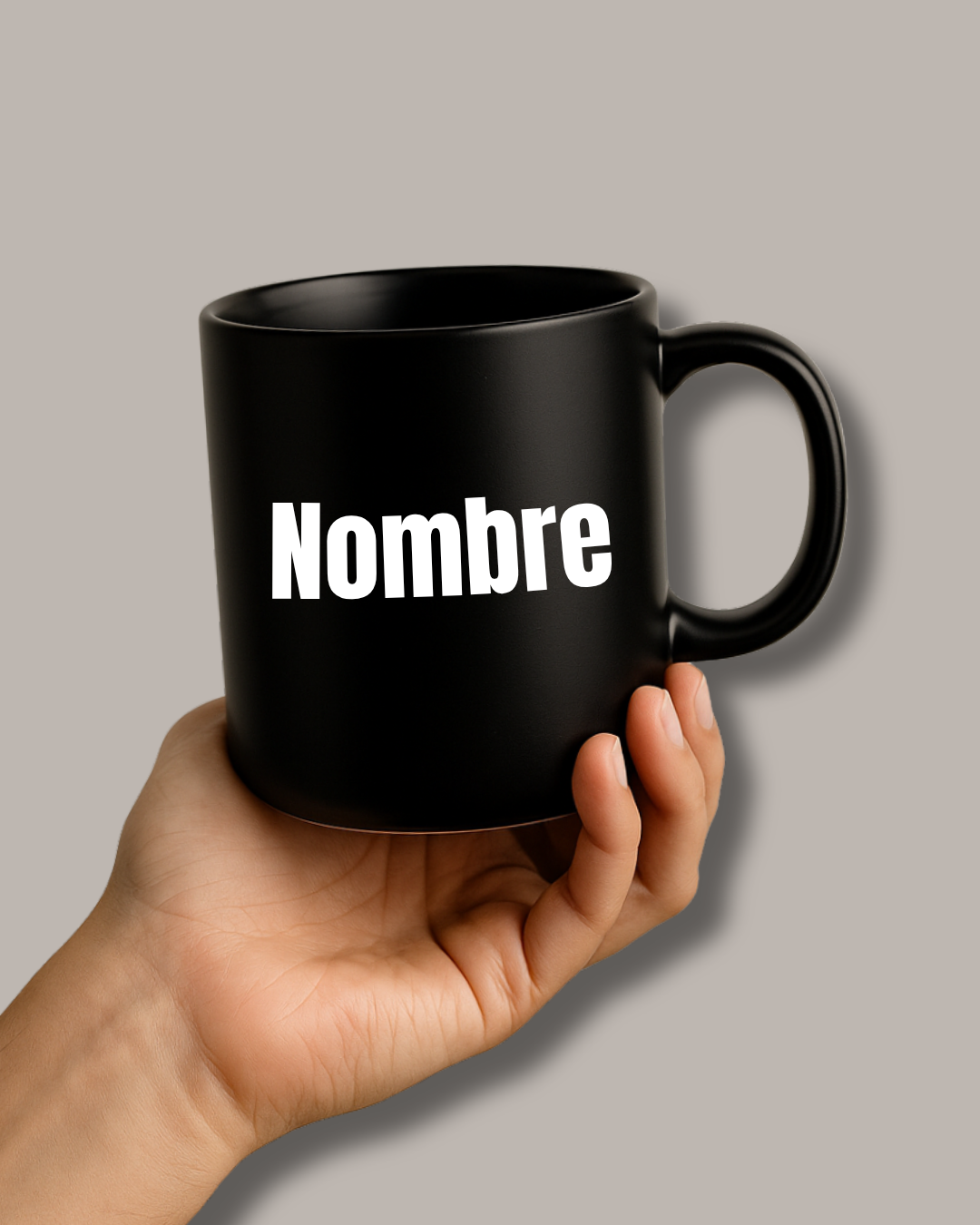 Taza negra personalizada