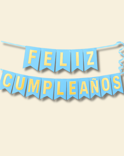 Letrero "Feliz cumpleaños"