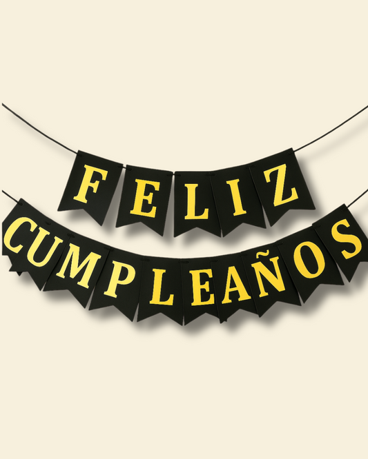 Letrero "Feliz cumpleaños"