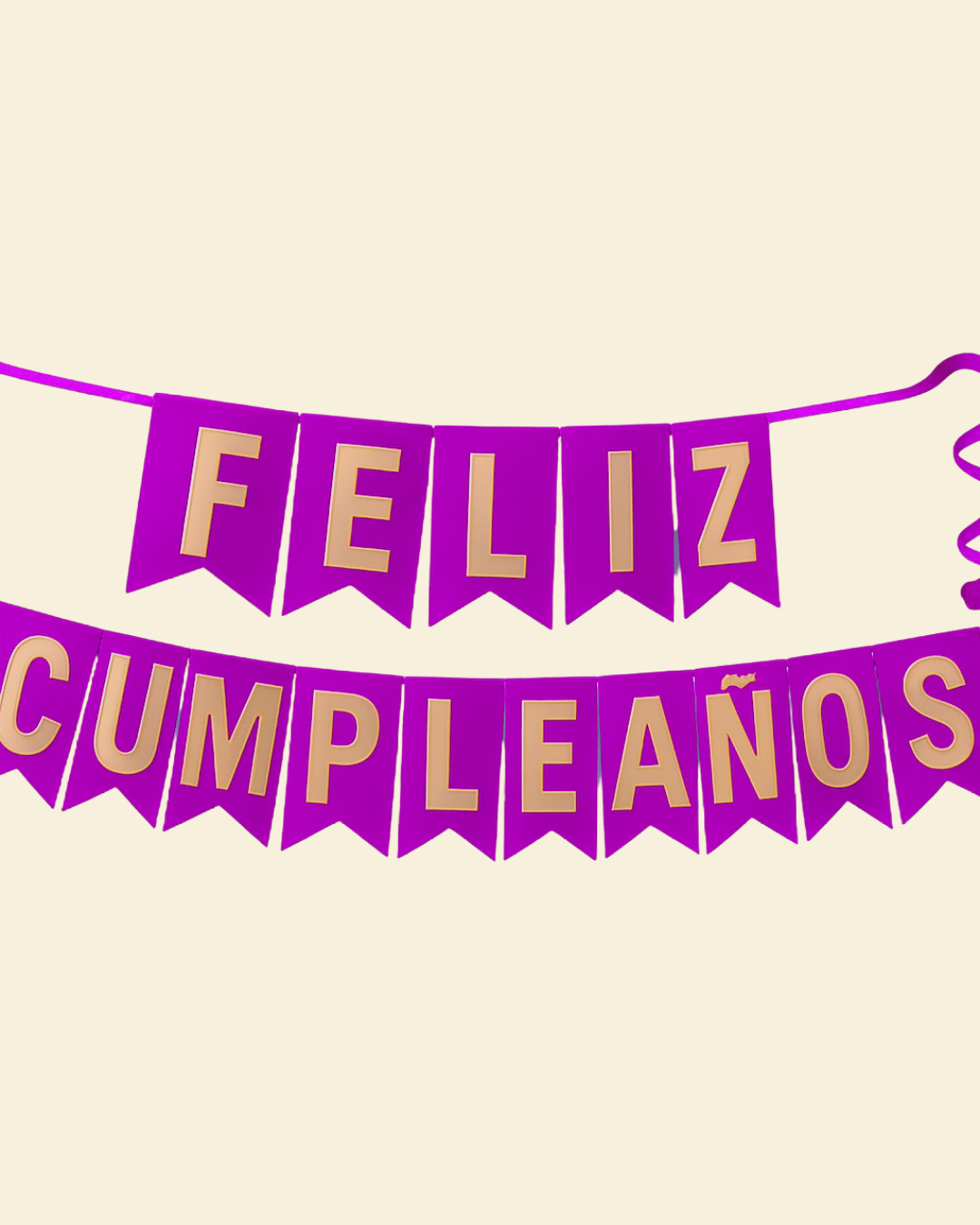 Letrero "Feliz cumpleaños"