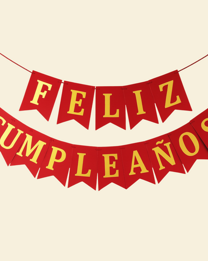 Letrero "Feliz cumpleaños"