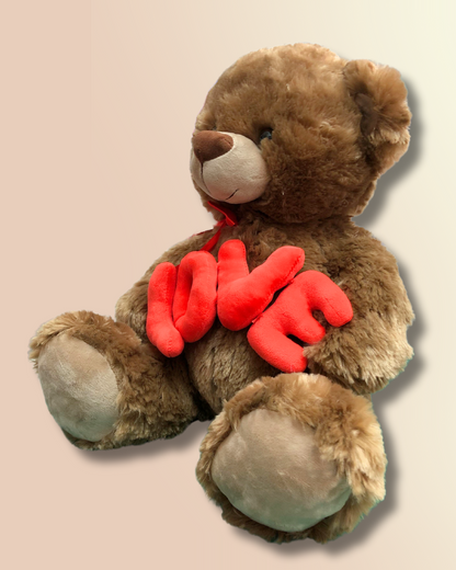 Peluche oso moño love