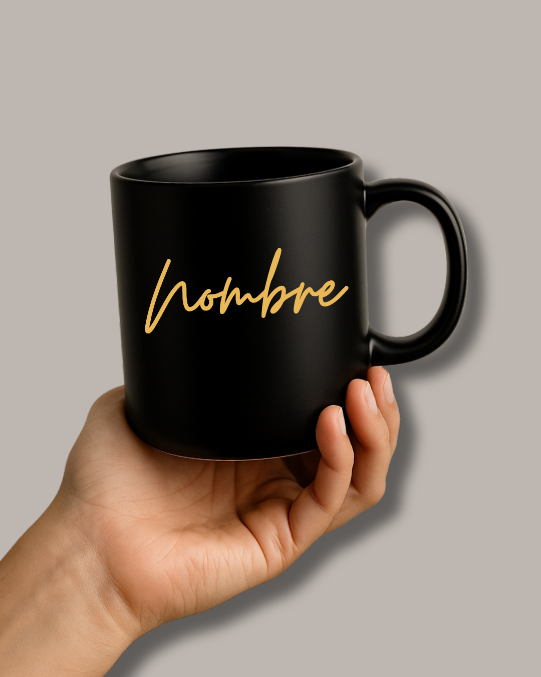 Taza negra personalizada