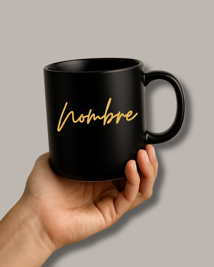 Taza negra personalizada