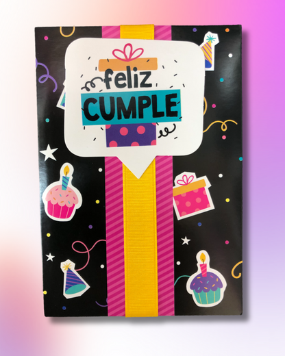Tarjeta "Feliz cumple" colorida