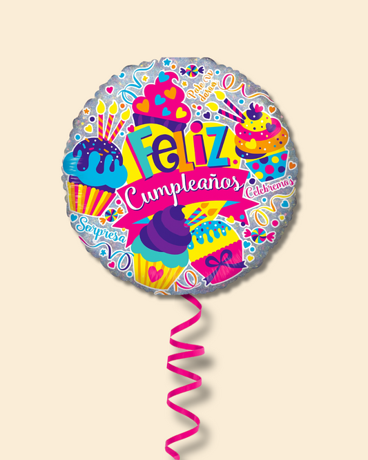Globo "Feliz cumpleaños" dulce