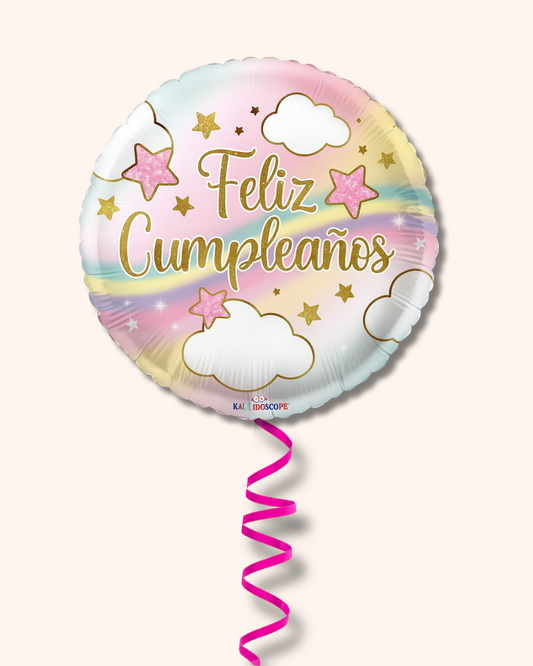 Globo "Feliz cumpleaños" rosa