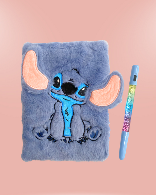 Libreta stitch y pluma con luz