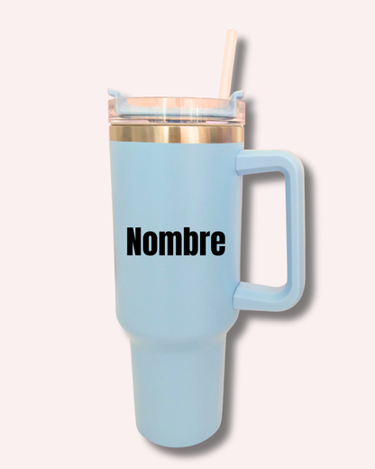 Termo personalizado azul claro