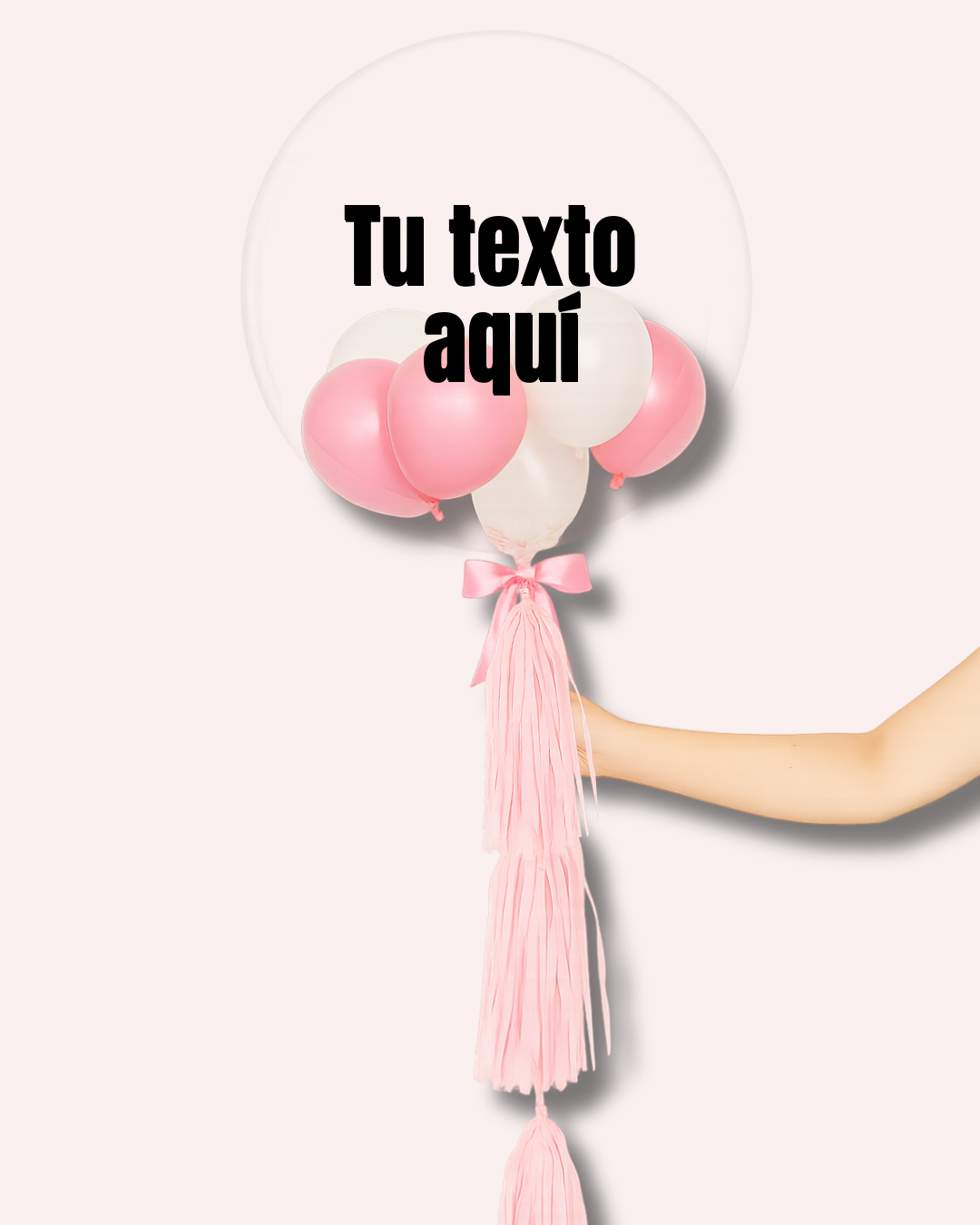 Globo burbuja con globos de látex