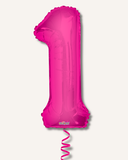 Globo de número rosa