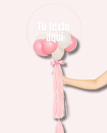 Globo burbuja con globos de látex