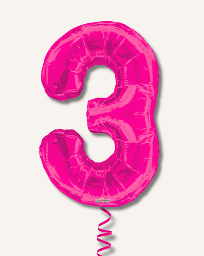 Globo de número rosa