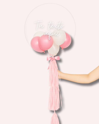 Globo burbuja con globos de látex