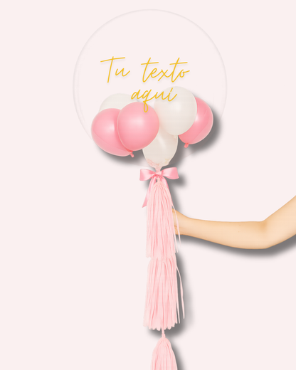 Globo burbuja con globos de látex