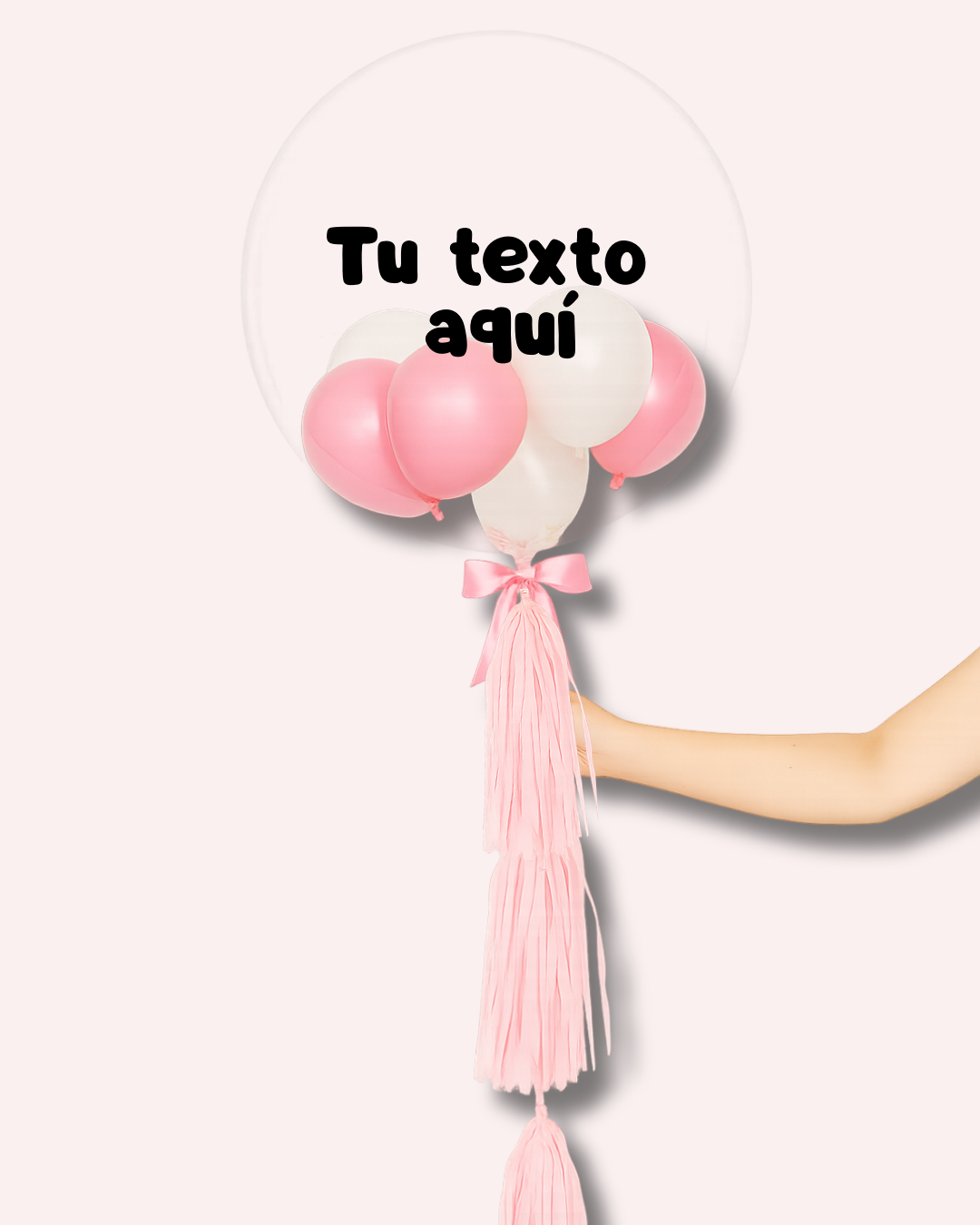 Globo burbuja con globos de látex