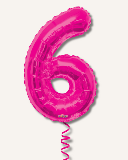Globo de número rosa