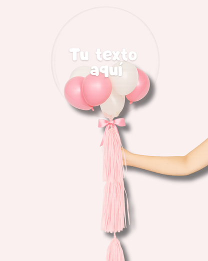Globo burbuja con globos de látex