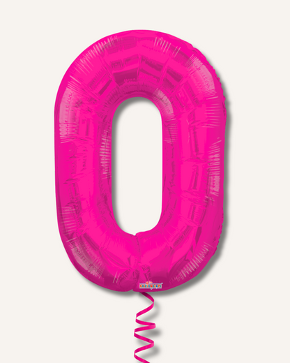 Globo de número rosa