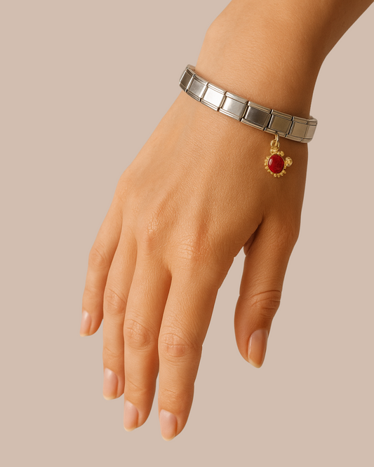 Pulsera italiana plateada