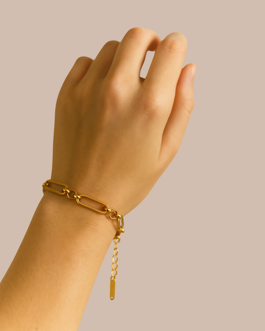 Pulsera resplandor dorada