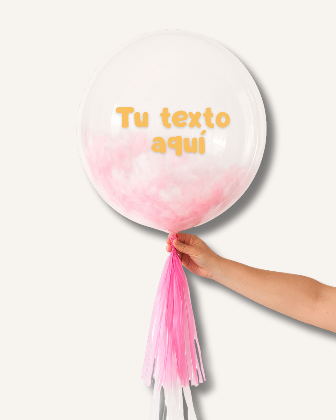 Globo burbuja rosa marmoleado