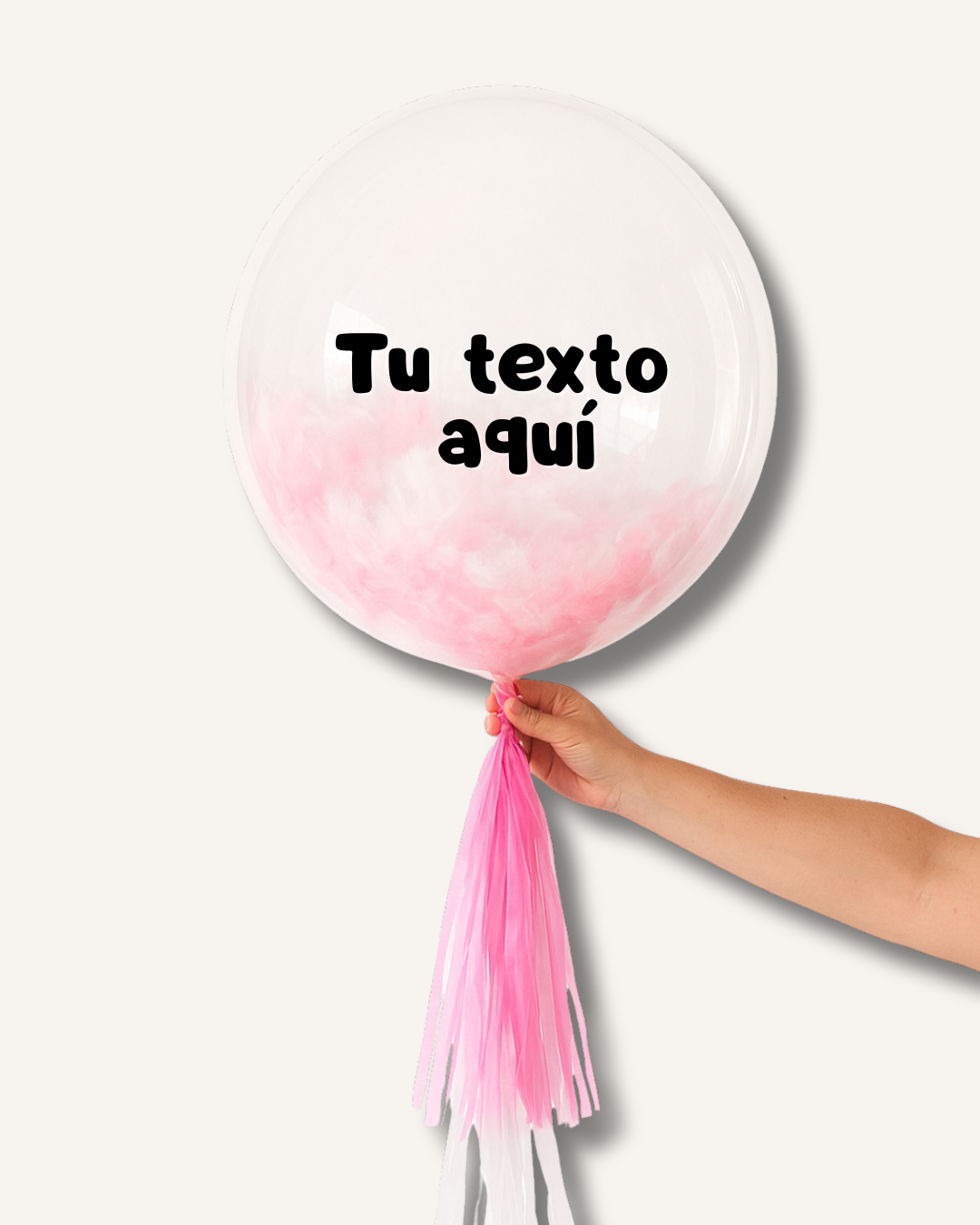 Globo burbuja rosa marmoleado