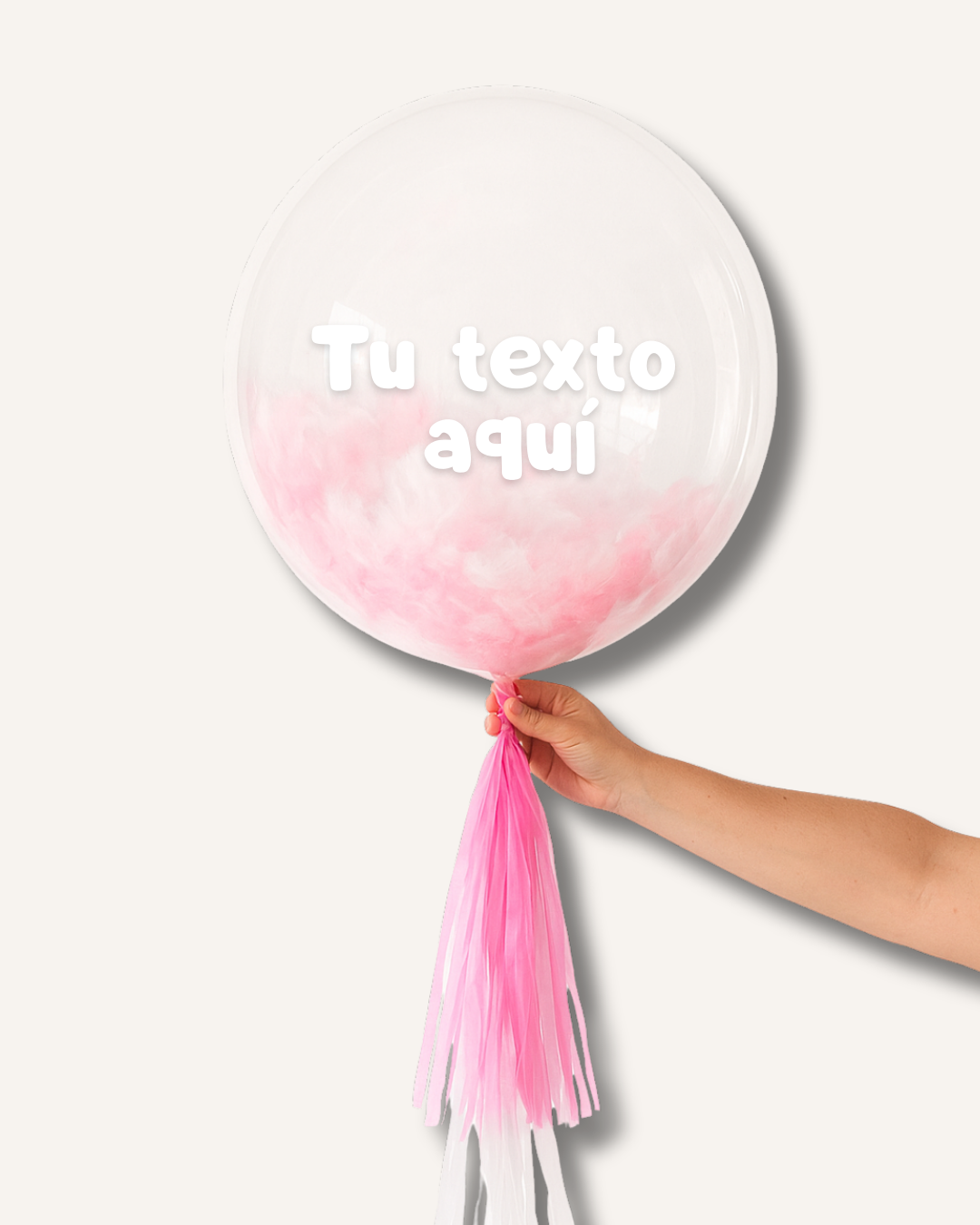 Globo burbuja rosa marmoleado