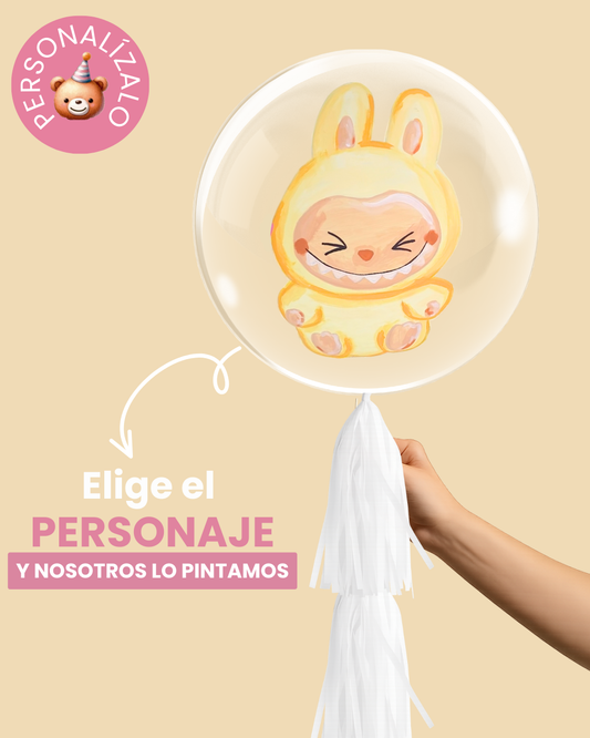 Globo burbuja pintado a mano